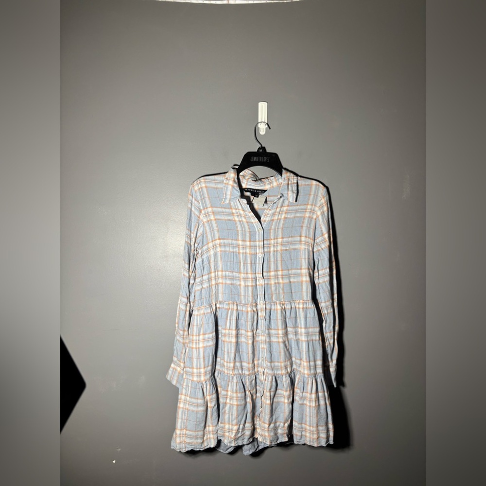 Veronica Beard Jemila Plaid Shirt Dress Womens Size Medium - Picture 2 of 5